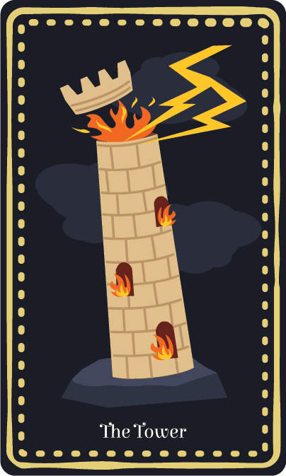 탑 (The Tower) 타로 카드