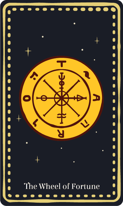 운명의 수레바퀴 (Wheel of Fortune) 타로 카드
