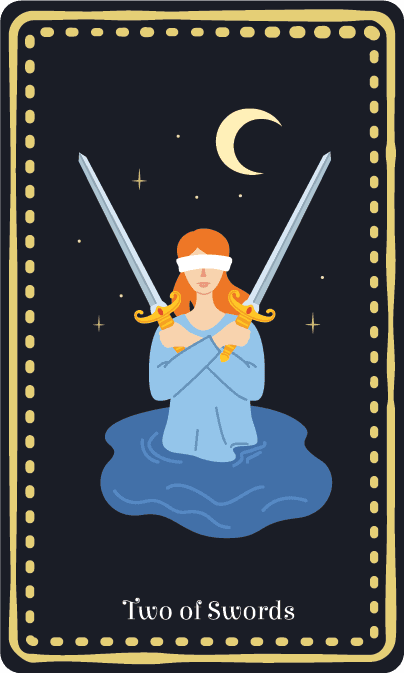 소드 2 (Two of Swords) 타로 카드